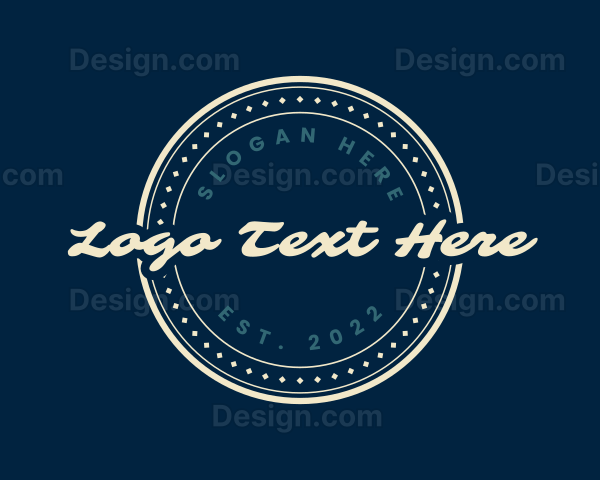 Generic Cursive Badge Logo