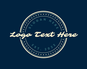 Distressed - Generic Cursive Badge logo design