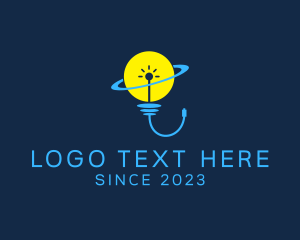 Planet Lightbulb Idea  logo