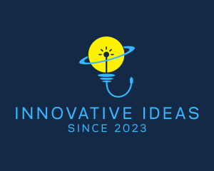 Planet Lightbulb Idea  logo