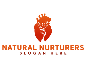 Natural Heart Tree logo design