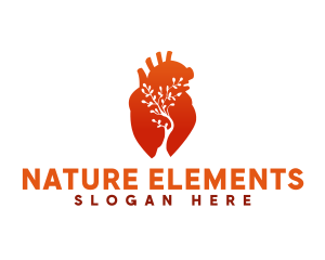 Natural Heart Tree logo design