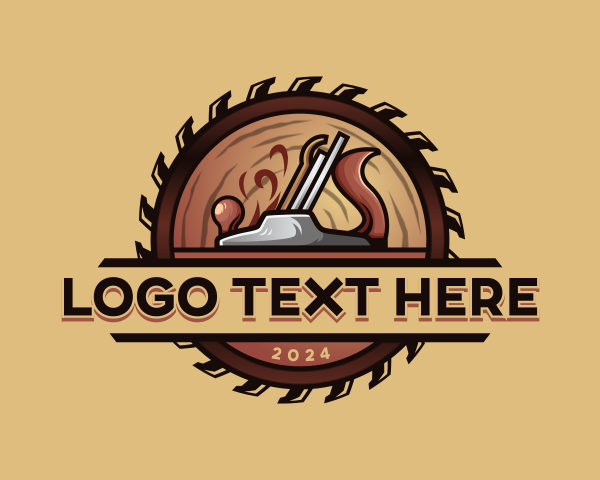 Saw Lumberjack Sculptor logo