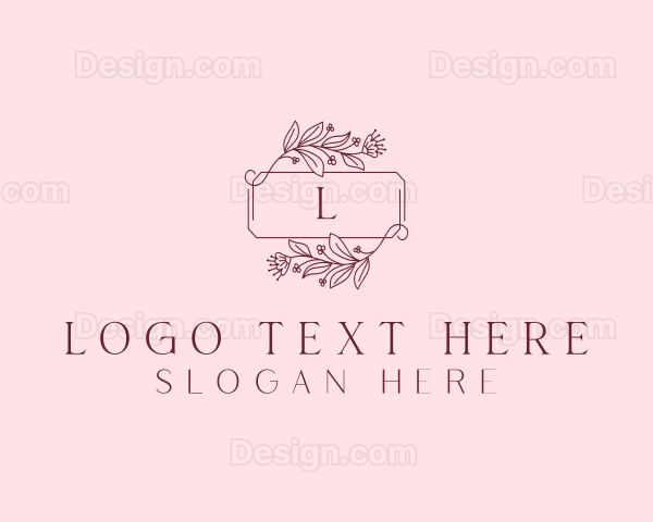 Floral Wreath Frame Logo