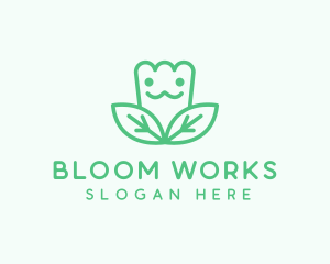 Tulip Flower Plant logo design