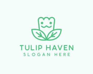 Tulip Flower Plant logo design