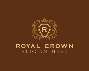Royal Lux Crown Shield logo design