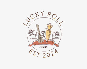 Baking Whisk Rolling Pin logo design