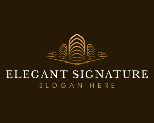 Elegant Building Real Estate logo design