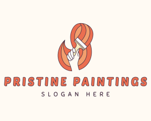 Painter Hand Painting logo design