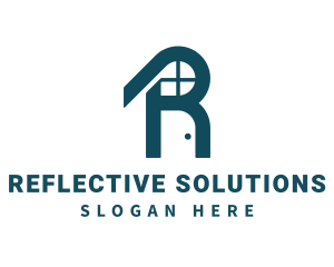 House Structure Letter R logo design