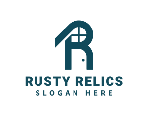 House Structure Letter R logo design