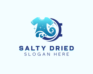 Washing Shirt Laundromat logo design