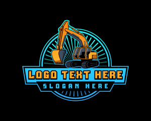 Excavator Machinery Miner Logo