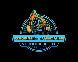 Excavator Machinery Miner Logo