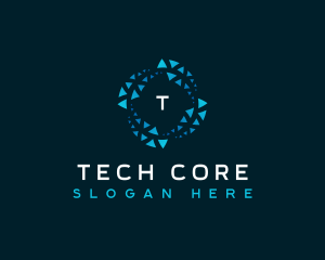 Artificial Intelligence Cyber Tech logo design