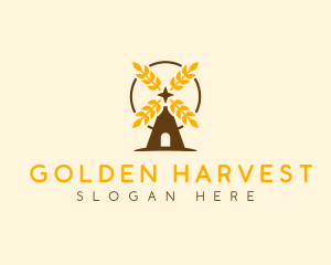 Flour Mill Wheat Farm logo design