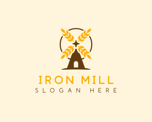 Flour Mill Wheat Farm logo design