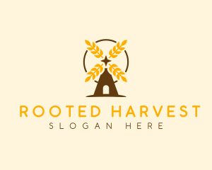 Flour Mill Wheat Farm logo design