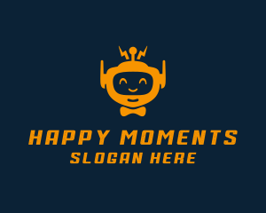 Happy Media Robot  logo design