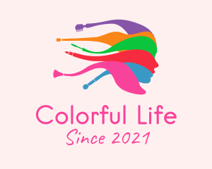 Colorful Female Salon  logo design