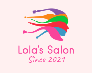 Colorful Female Salon  logo design