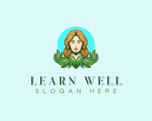 Woman Leaf Wellness logo design