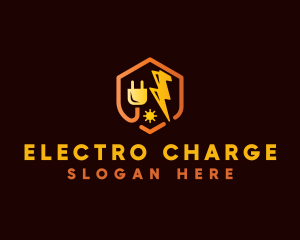 Power Electric Plug logo design