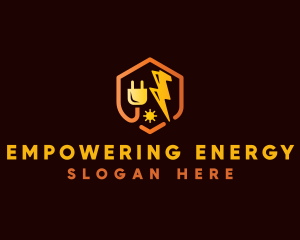 Power Electric Plug logo design