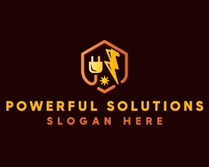 Power Electric Plug logo design