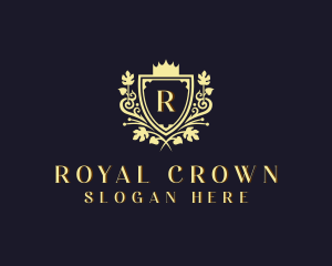 Crown Shield Monarchy logo design