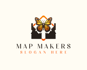 Monarch Butterfly Insect logo design