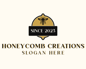 Bee Natural Honeycomb  logo design