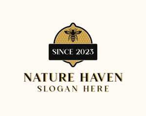 Bee Natural Honeycomb  logo design