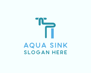 Blue Tap Faucet  logo design