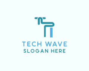 Blue Tap Faucet  logo design