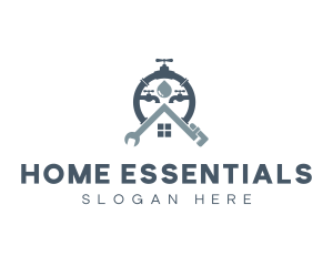 Industrial Home Plumbing Handyman logo design