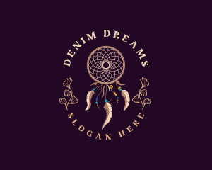 Native Dream Catcher Decoration logo design