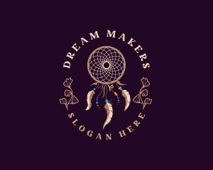 Native Dream Catcher Decoration logo design