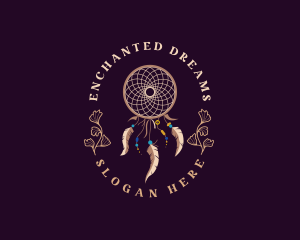 Native Dream Catcher Decoration logo design