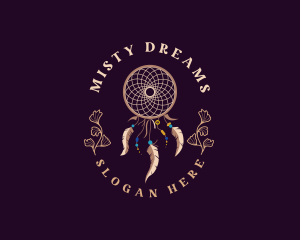 Native Dream Catcher Decoration logo design