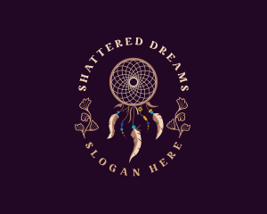 Native Dream Catcher Decoration logo design