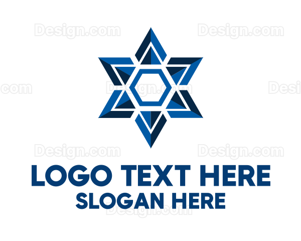 Geometric Star Of David Logo