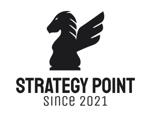 Winged Chess Horse  logo