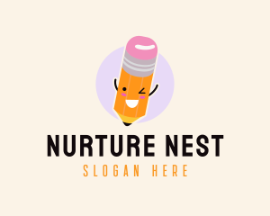 Nursery Pencil  Cartoon logo