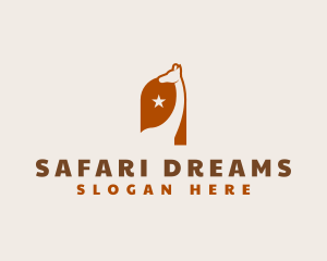 Giraffe Safari Animal logo design