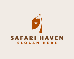 Giraffe Safari Animal logo design