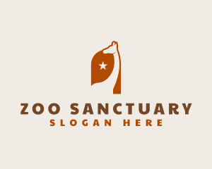 Giraffe Safari Animal logo design