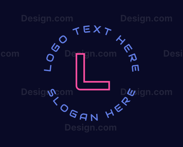 Neon Cyber Tech Logo