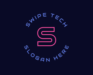 Neon Cyber Tech logo design